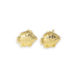 Angelfish Stud Earrings in 18K Gold Plate