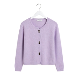 Lilac Rose Button Cardigan