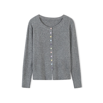 cable knit multi button cardigan