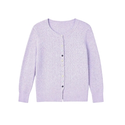 cable knit multi button cardigan