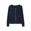 cable knit multi button cardigan