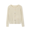 cable knit multi button cardigan