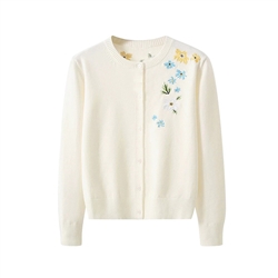 Floral Embroidered Cardigan
