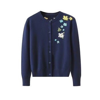 Floral Embroidered Cardigan