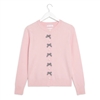 Gingham Bow & Pearl Button Cardigan