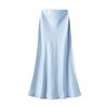 Baby Blue Satin Slip Skirt