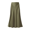 Khaki Satin Slip Skirt