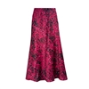 Satin Slip Skirt in Pink Leopard Print