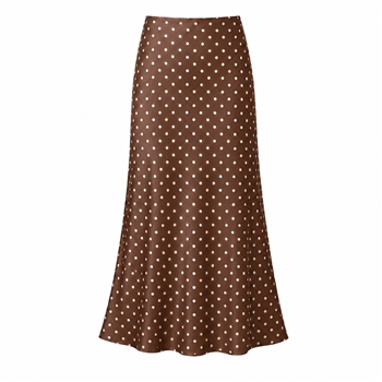 Polka Dot Satin Slip Skirt