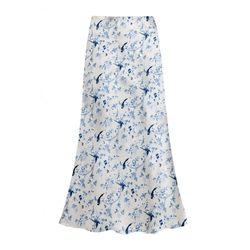 Toile De Jouy Satin Slip Skirt