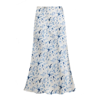Toile De Jouy Satin Slip Skirt