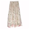 Embroidered Meadow Tulle Skirt in Cream