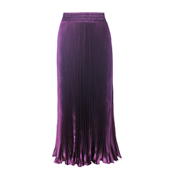 Purple Shimmer Pleated Skirt