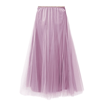 Mauve Tulle Layer Skirt