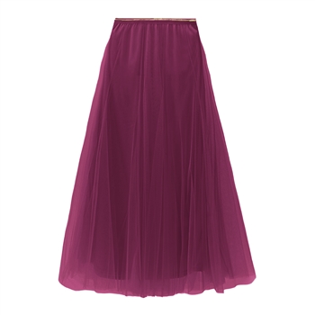 Plum Tulle Layer Skirt