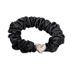 Silver Heart Charm Scrunchie