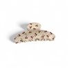 Cherry sparkle claw clip in cream