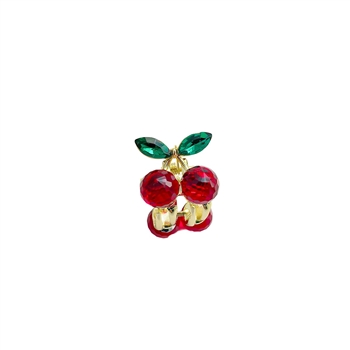 Mini cherry claw clip in gold