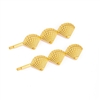 Twin Shell Hair Slides in Gold