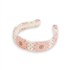 Floral Crochet Headband In Pink Neutral