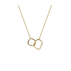 Linked Twin Hoop Necklace