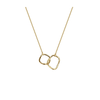Linked Twin Hoop Necklace