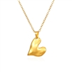 Misshapen Heart Pendant Necklace in Gold