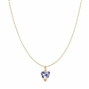 Porcelain Floral Print Heart Necklace