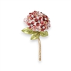Hydrangea Stem Brooch in Dark Pink