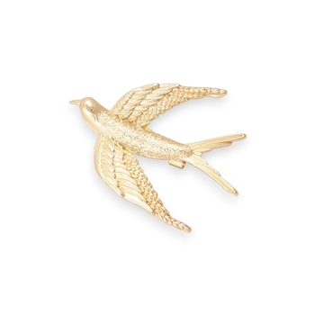 Swallow Brooch in Gold