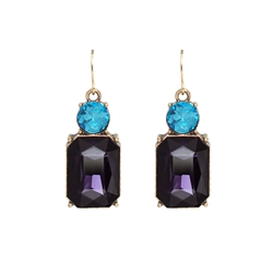 Amethyst  Twin Gem Earrings