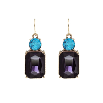 Amethyst  Twin Gem Earrings