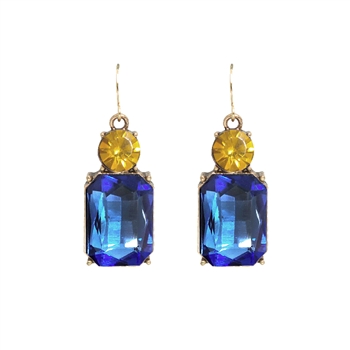 Azure Twin Gem Earrings