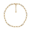 Gold Long Links Necklace