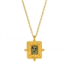 Rectangular Drop Pendant Necklace