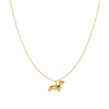 Sausage Dog Necklace in Gold