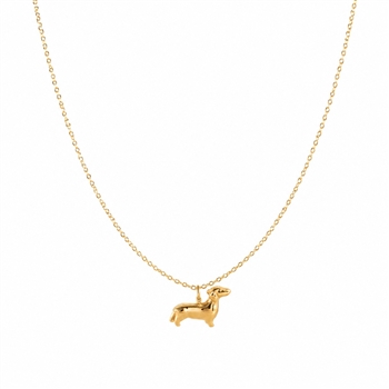 Sausage Dog Necklace in Gold