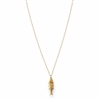 Fish Pendant Necklace in 18kt Gold Plate