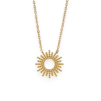 Bubble Sun Charm Necklace in 18K Gold Plate