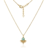 Splay Necklace in 18kt Gold Plate & Amazonite