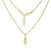 Fish Pendant Necklace in Gold & Crystal Quartz