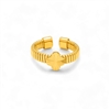 ridged band ring