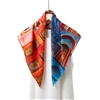 Silk Blend Neck Scarf in Mosaic Multi